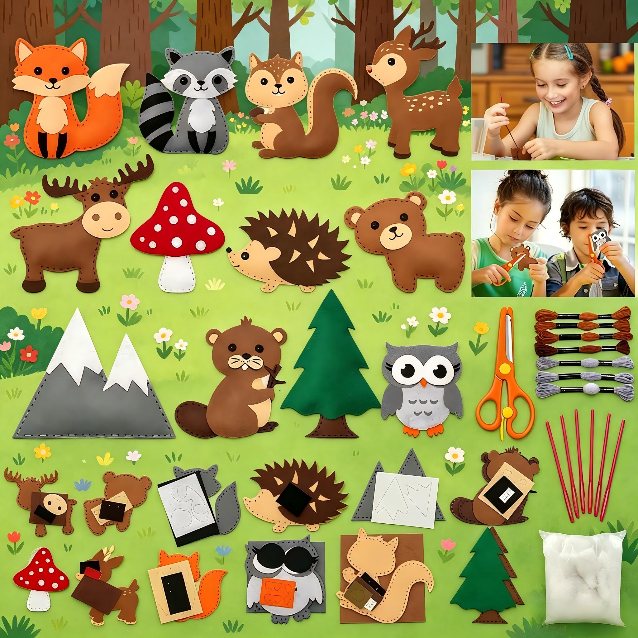 Kids Education Classes - Sewing Kit for Kids Woodland Animals