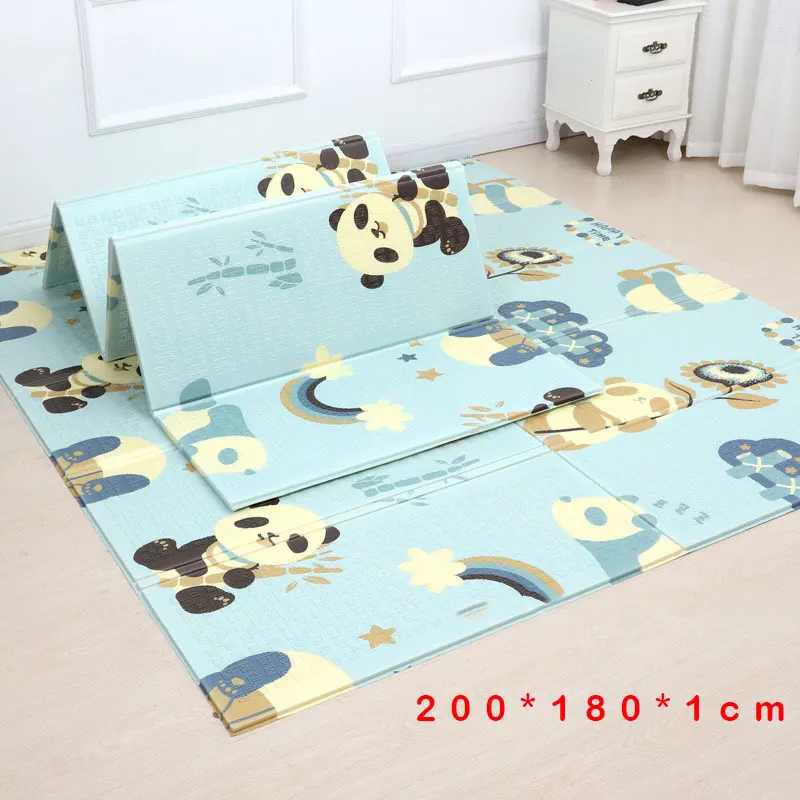 Kids Education Rug - 200*180cm Foldable Cartoon Baby Play Mat