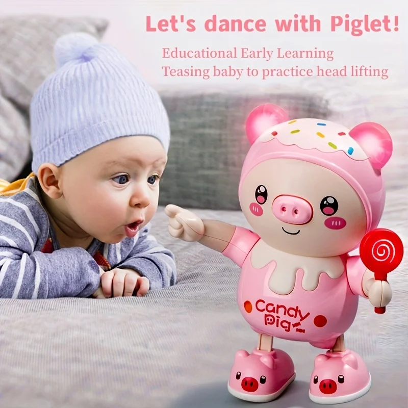 Kids Education Phone - Electric Piggy with Music Light Move
