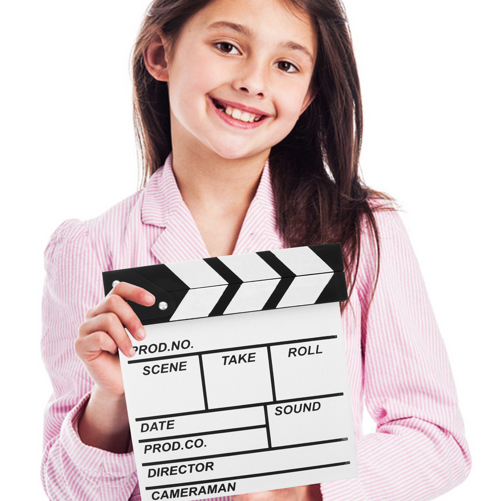 Kids Education Film - White Wooden Clapper Board 20x20cm Film