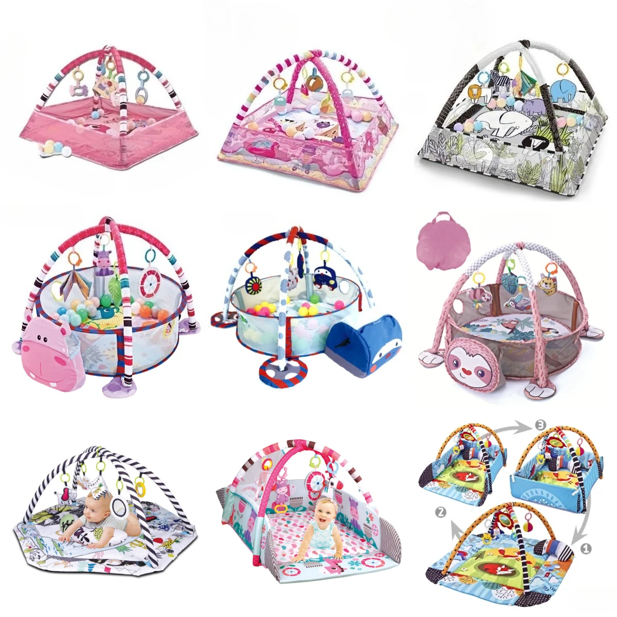 Kids Education Rug - Educational Fitness Frame For Children Play