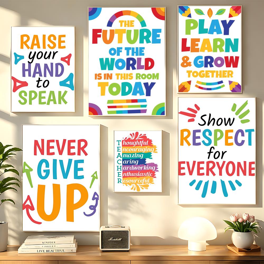 Kids Educational Poster - Positive Kid Classroom Wall Picture Educational
