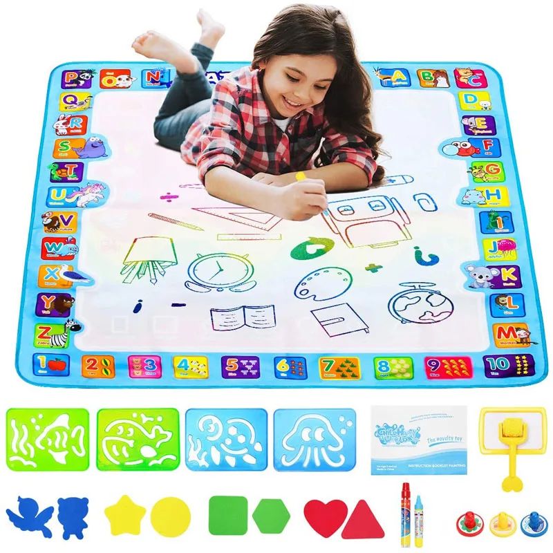 Kids Education Rug - Coolplay Magic Water Drawing Mat Coloring