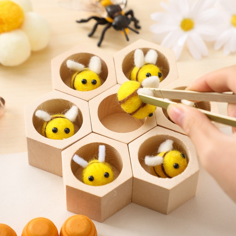 Montessori Shelf Toy - Sensory Bee Toys Newborn Fine Motor