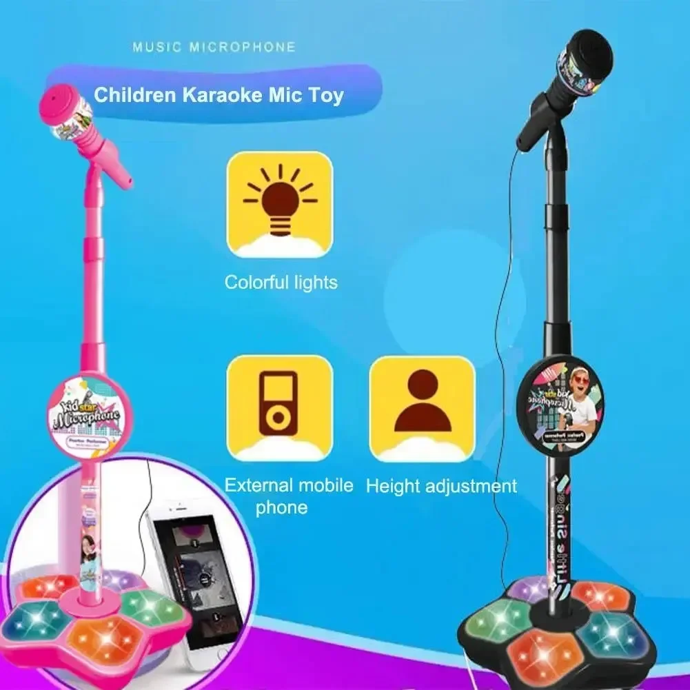 Kids Education Phone - Kids Microphone with Stand Karaoke Song