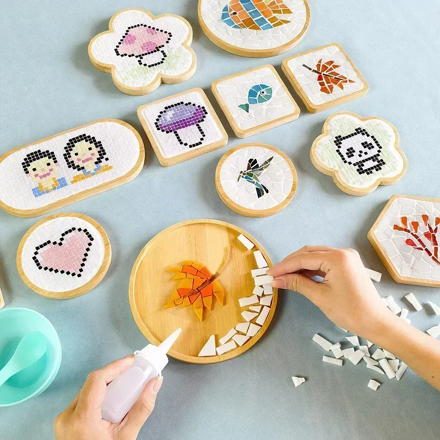 Kids Education Rug - Handmade DIY Mosaic Cup Mat Bottom