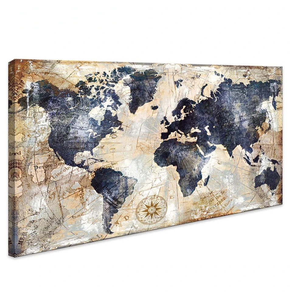 Puzzle Map World - 5D Diy Diamond painting World Map