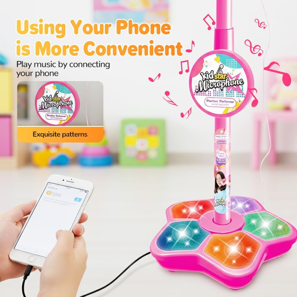 Kids Microphone Stand Toy Port - Kids Education Phone ulasan dan harga