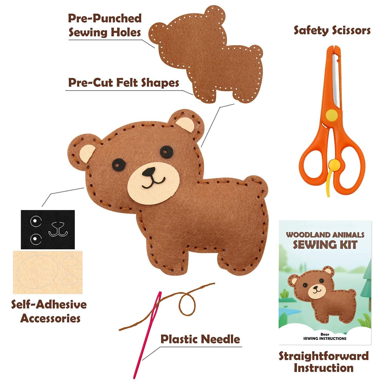 Sewing Kit for Kids Woodland A - Kids Education Classes ulasan dan harga