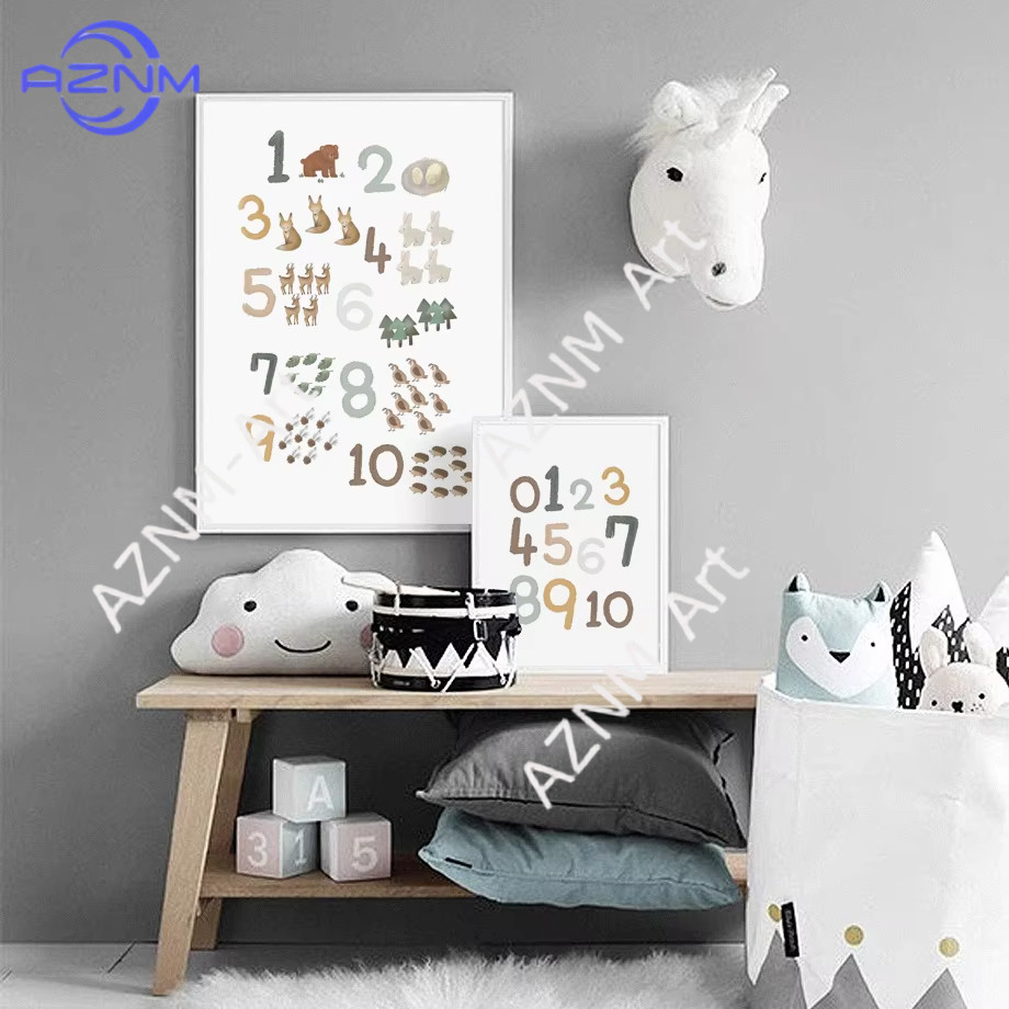 1/2pcs Education Learning Numb - Kids Educational Poster ulasan dan harga