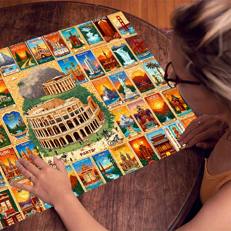 500/1000pcs Paper Jigsaw Puzzl - Puzzle Map World ulasan dan harga