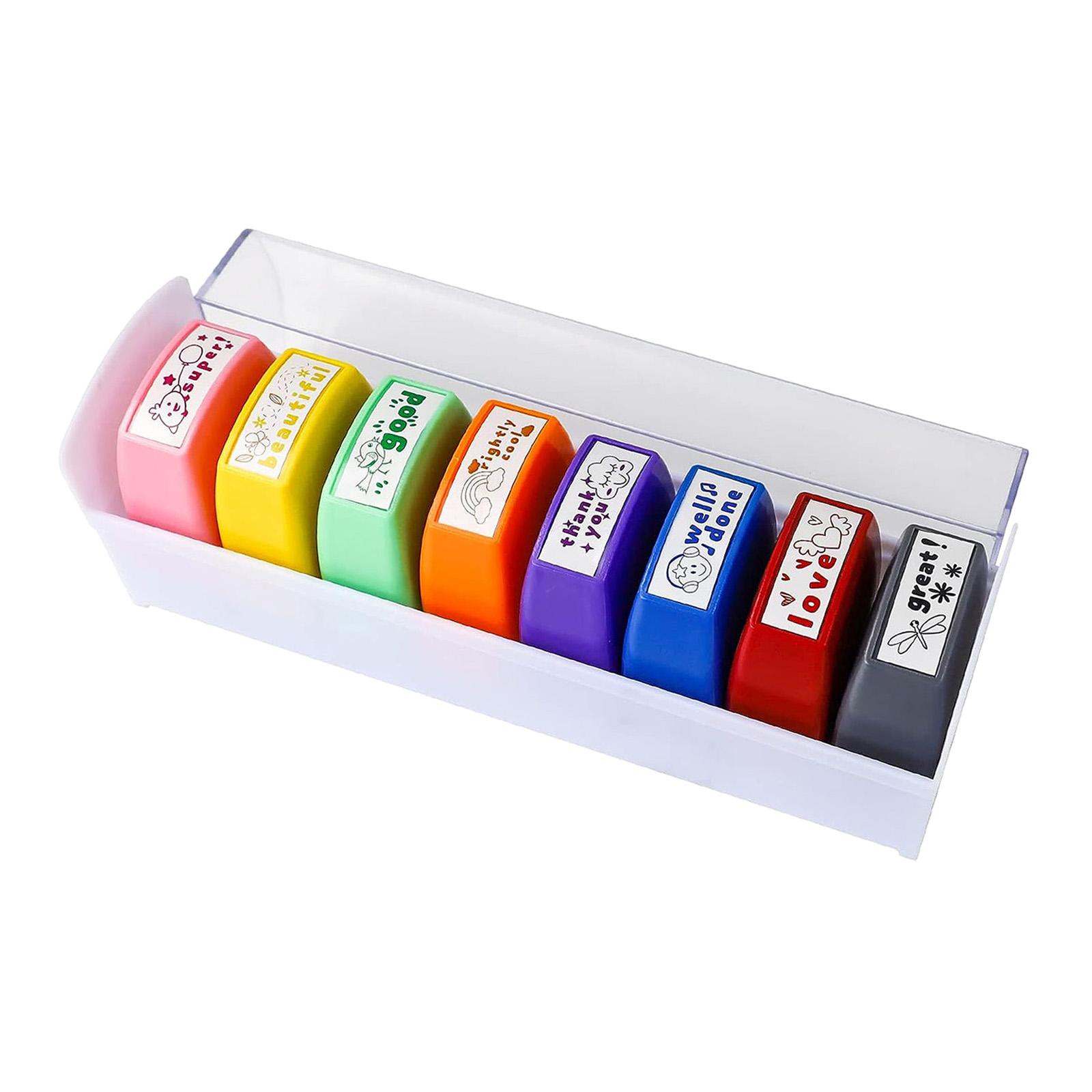 8x Teacher Stamps Set Encourag - Kids Education Motivation ulasan dan harga