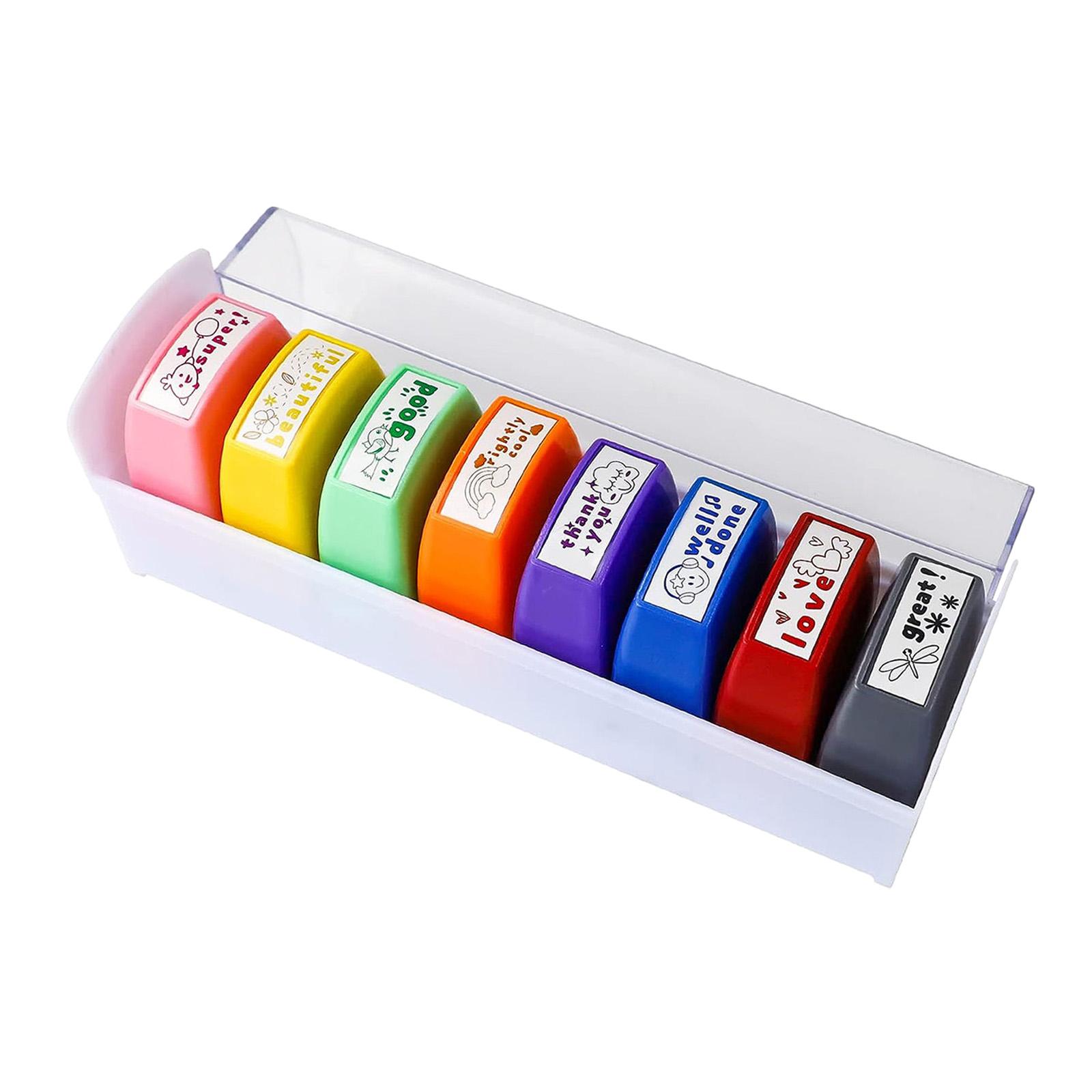 8x Teacher Stamps Set Encourag - Kids Education Motivation ulasan dan harga