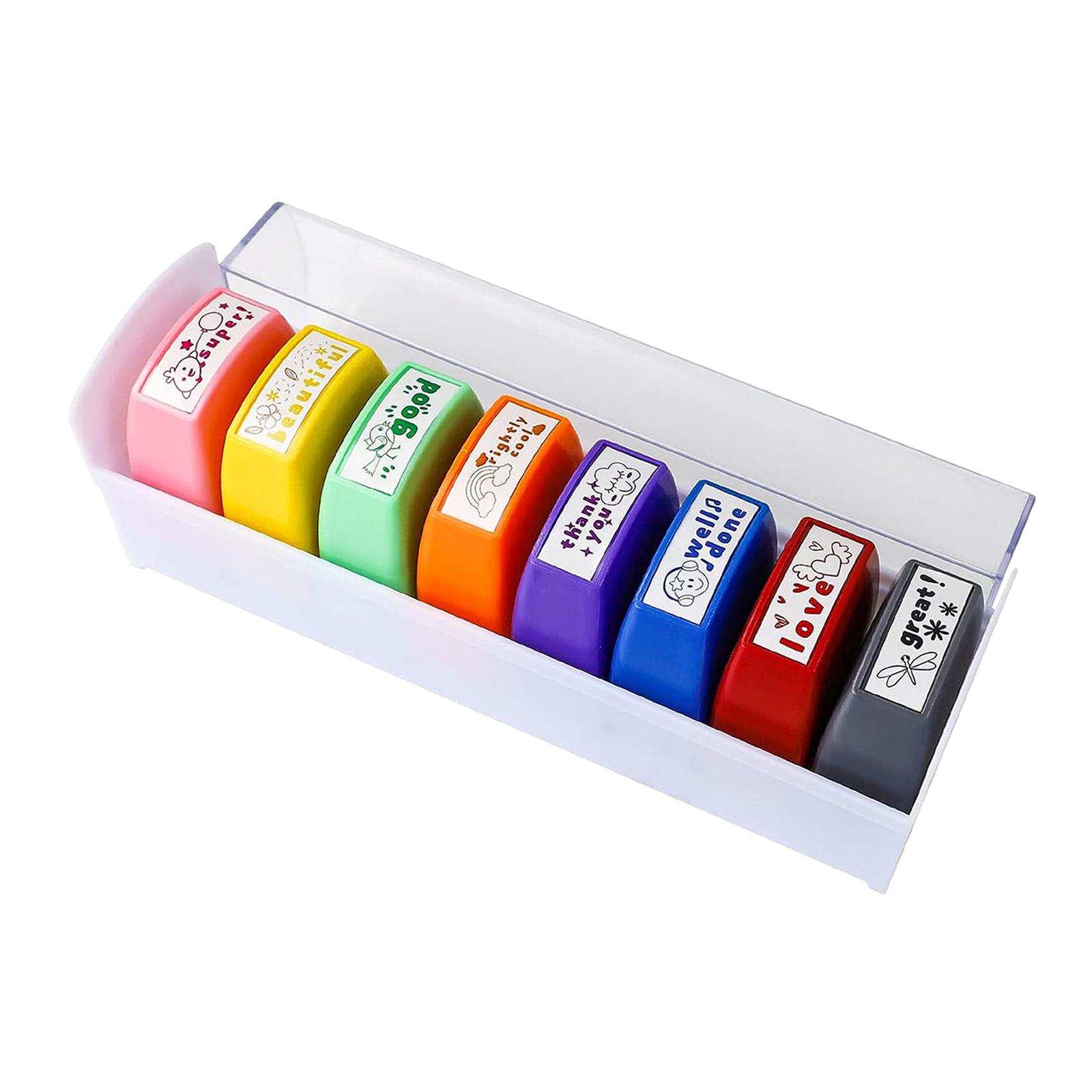 8x Teacher Stamps Set Encourag - Kids Education Motivation ulasan dan harga