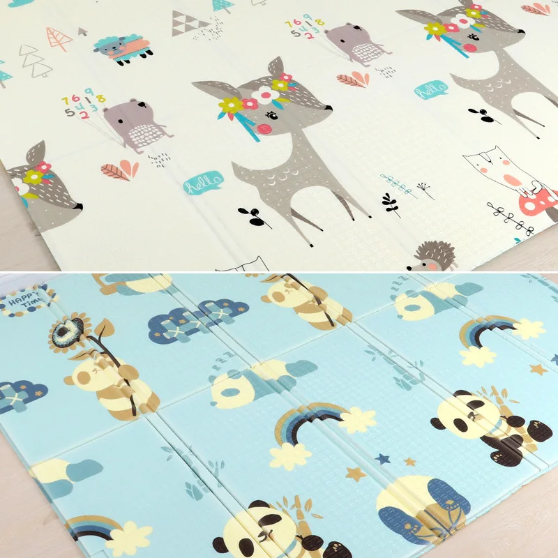 200*180cm  Foldable Cartoon Ba - Kids Education Rug ulasan dan harga