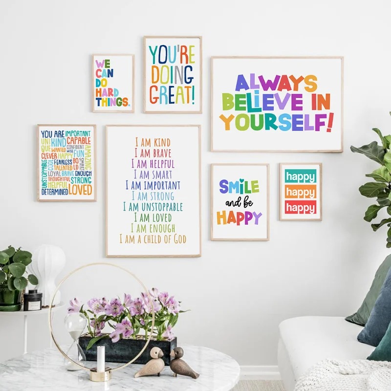 Positive Kid Classroom Wall Pi - Kids Education Motivation ulasan dan harga