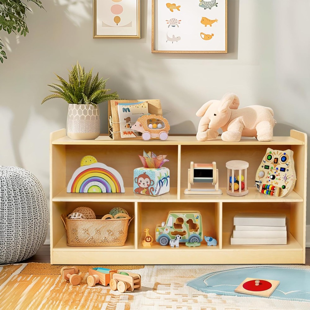 Montessori Wooden Toy Storage  - Montessori Shelf Toy ulasan dan harga