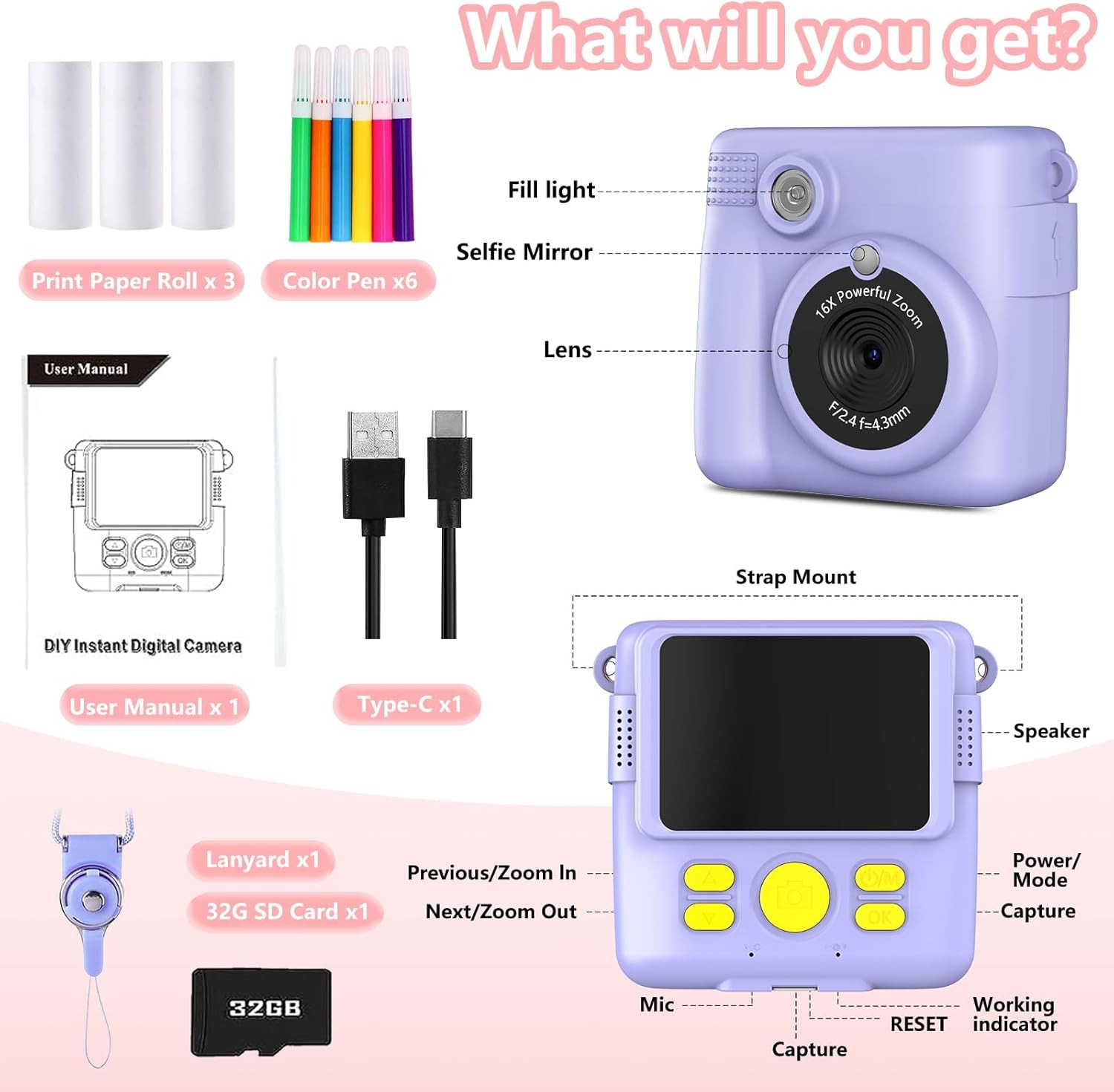 InstantPrint Camera for Kids C - Kids Education News ulasan dan harga