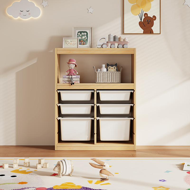 Toy cabinet Montessori childre - Montessori Shelf Toy ulasan dan harga