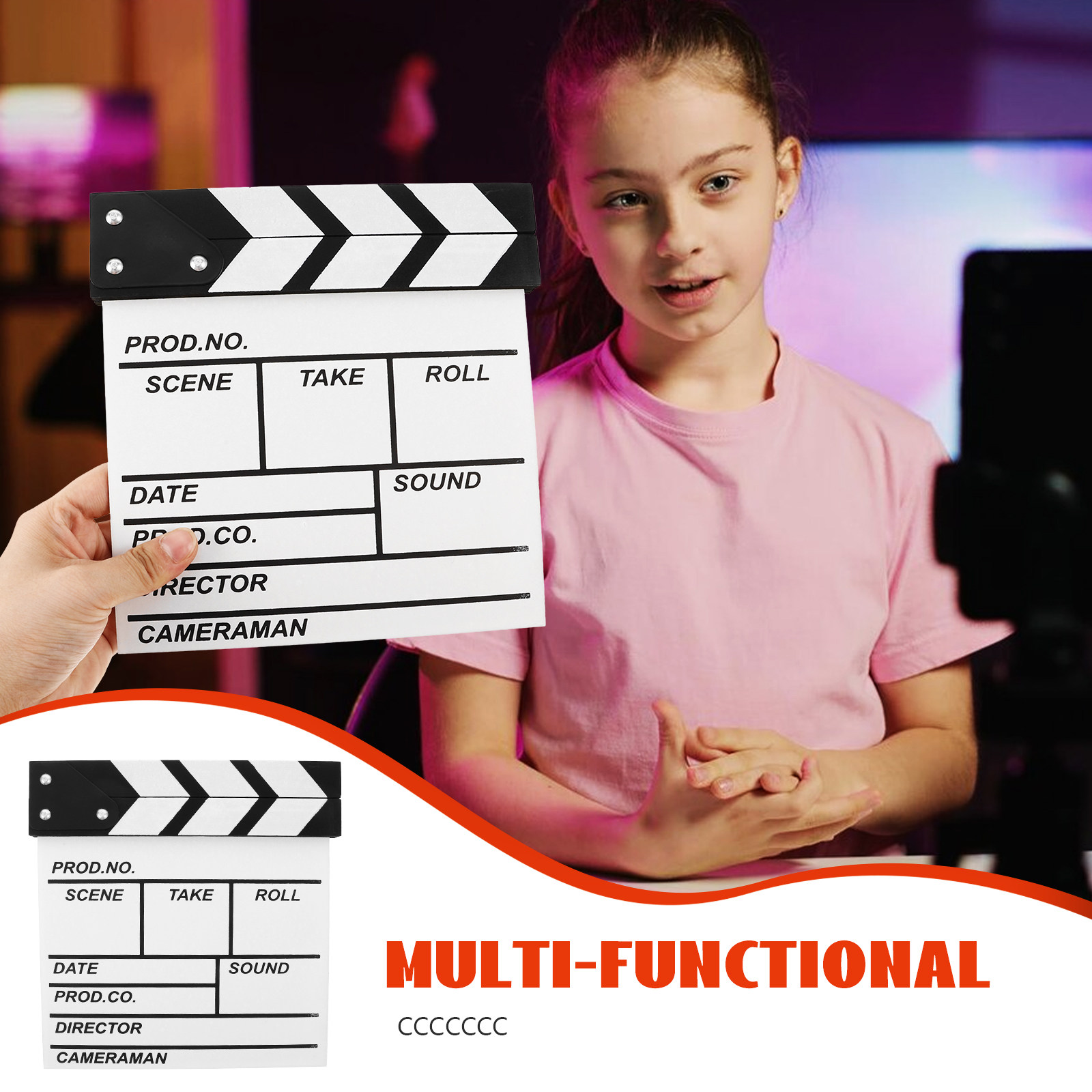 White Wooden Clapper Board 20x - Kids Education Film ulasan dan harga