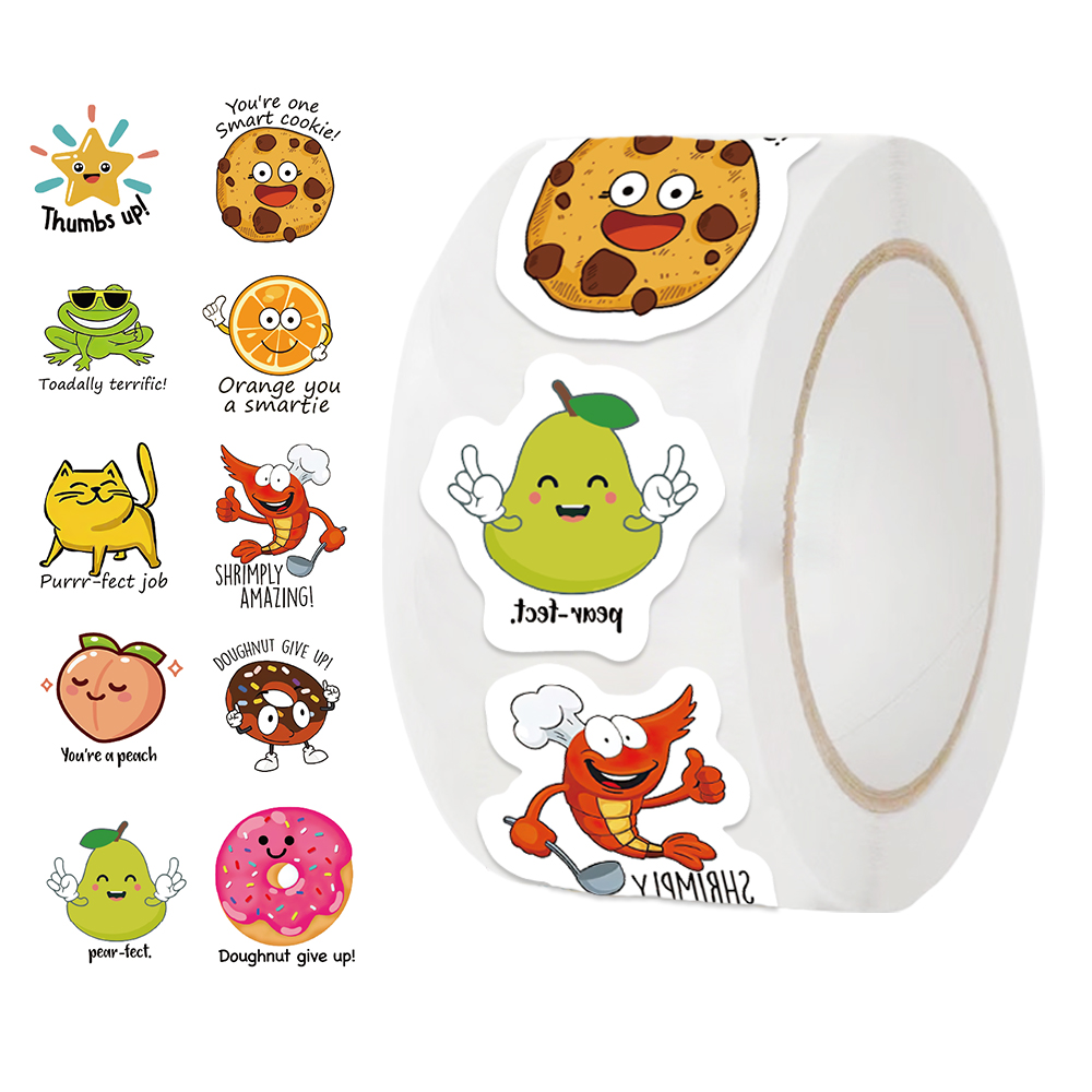 500Pcs/Roll Kawaii Decal Stude - Kids Education Motivation ulasan dan harga