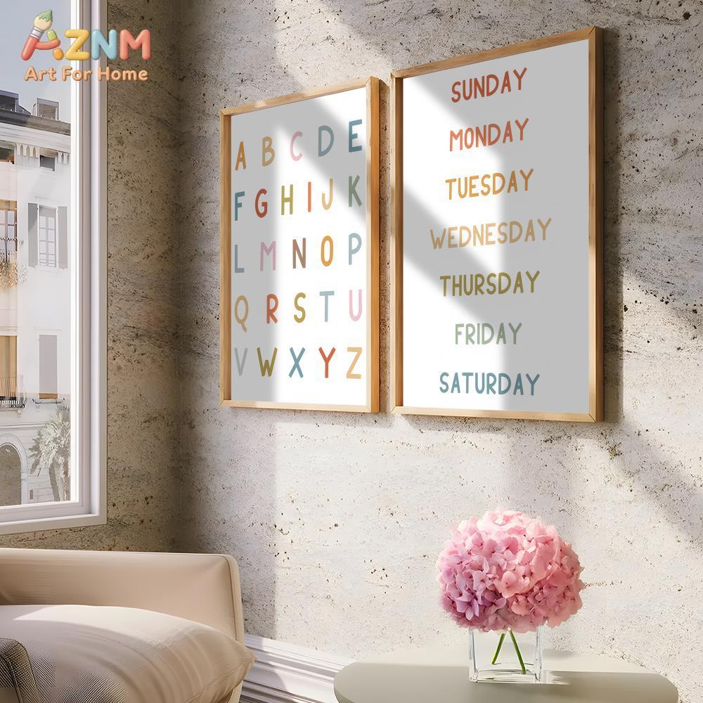 AZNM Educational Alphabet Numb - Kids Educational Poster ulasan dan harga