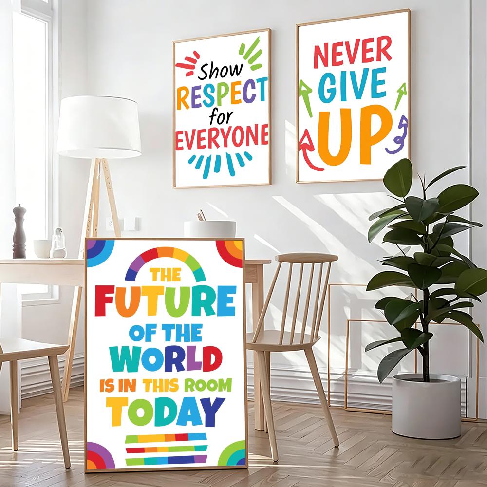 Positive Kid Classroom Wall Pi - Kids Educational Poster ulasan dan harga