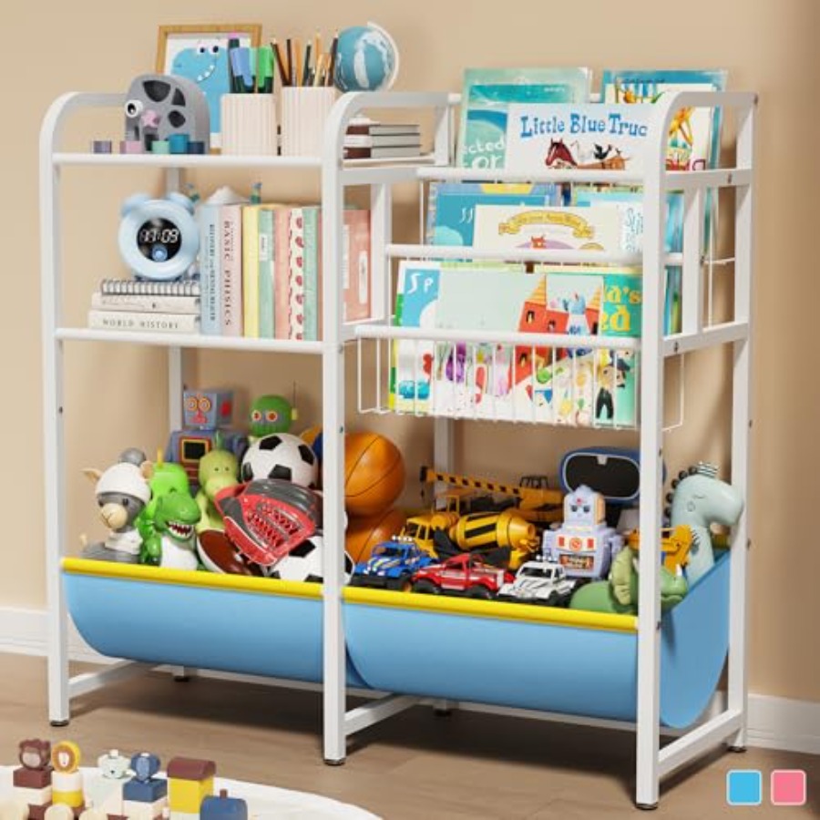 3 in 1 Bookshelf and Toy Stora - Montessori Shelf Toy ulasan dan harga