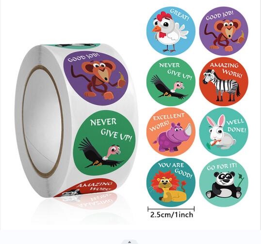 Cute Animal Learning Stickers  - Kids Education Motivation ulasan dan harga