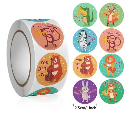 Cute Animal Learning Stickers  - Kids Education Motivation ulasan dan harga