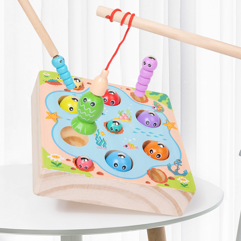 Children Wooden Fishing Game T - Montessori Shelf Toy ulasan dan harga