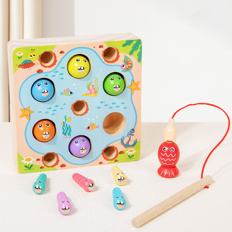 Children Wooden Fishing Game T - Montessori Shelf Toy ulasan dan harga