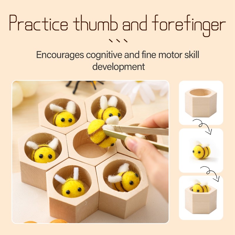 Sensory Bee Toys Newborn Fine  - Montessori Shelf Toy ulasan dan harga