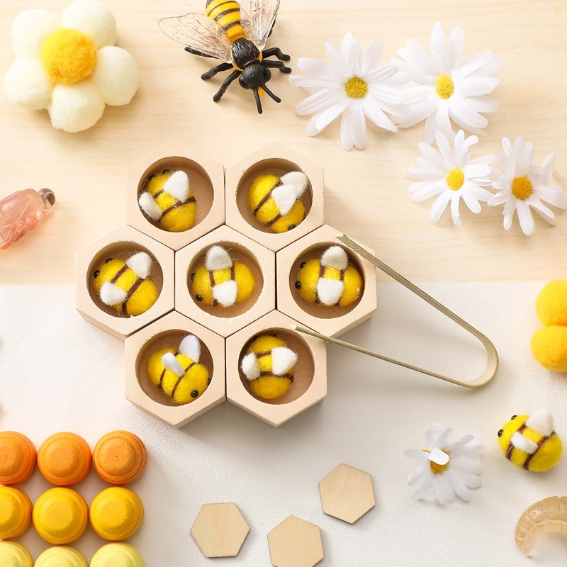 Sensory Bee Toys Newborn Fine  - Montessori Shelf Toy ulasan dan harga