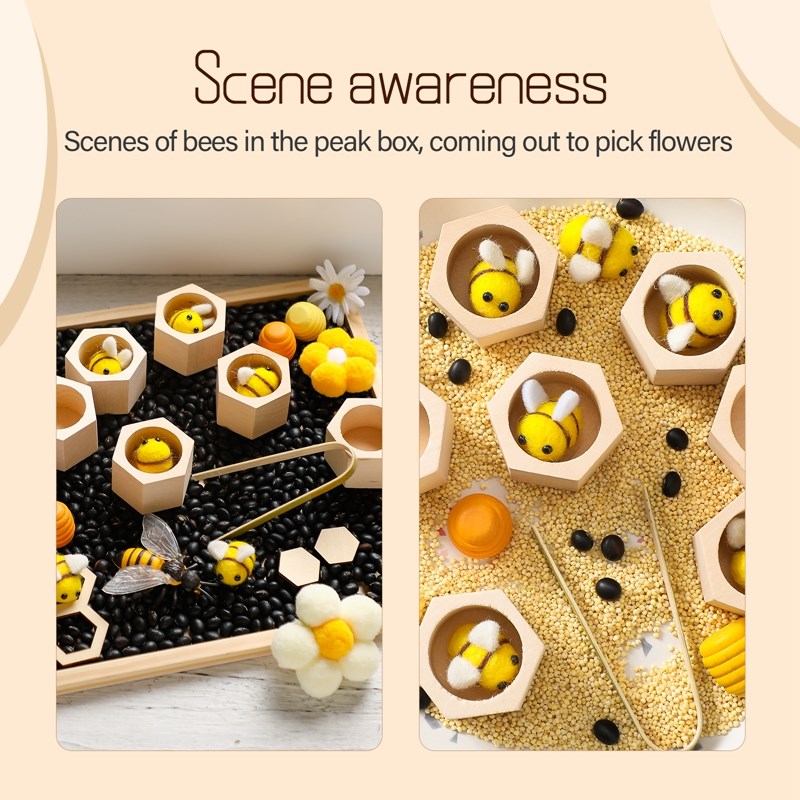 Sensory Bee Toys Newborn Fine  - Montessori Shelf Toy ulasan dan harga
