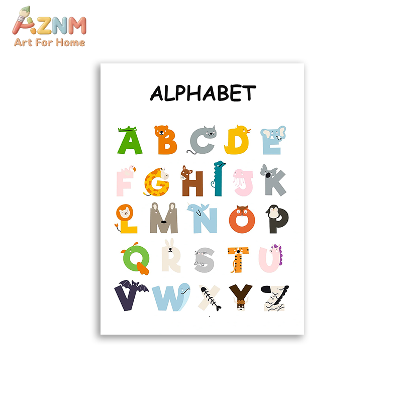 AZNM Educational Alphabet Numb - Kids Educational Poster ulasan dan harga