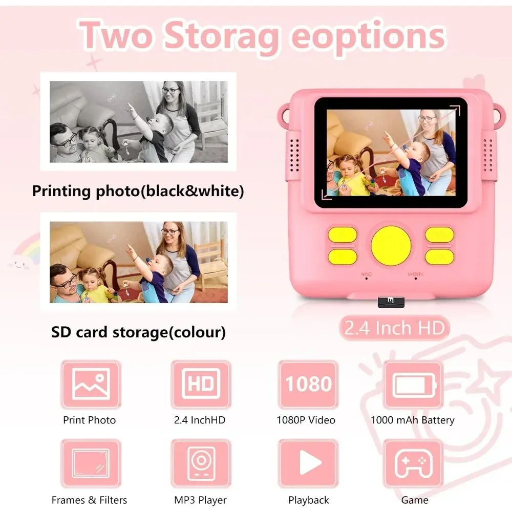 Instant Print Camera for Kids, - Kids Education News ulasan dan harga