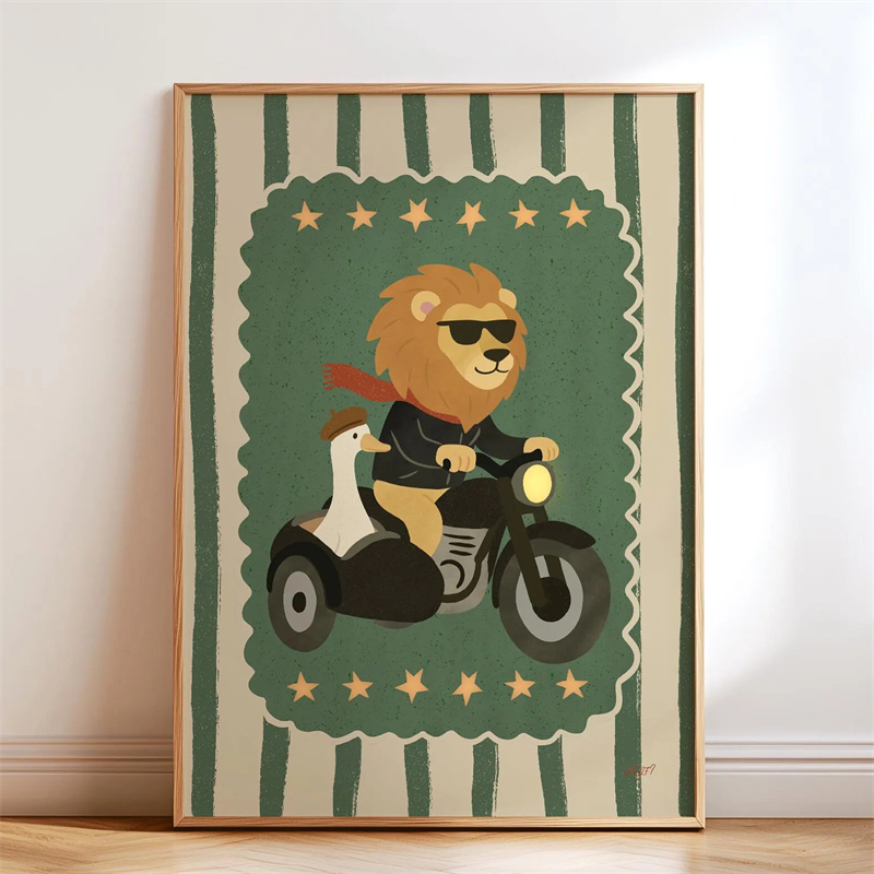 Whimsical Skateboard Dog Dachs - Kids Educational Poster ulasan dan harga