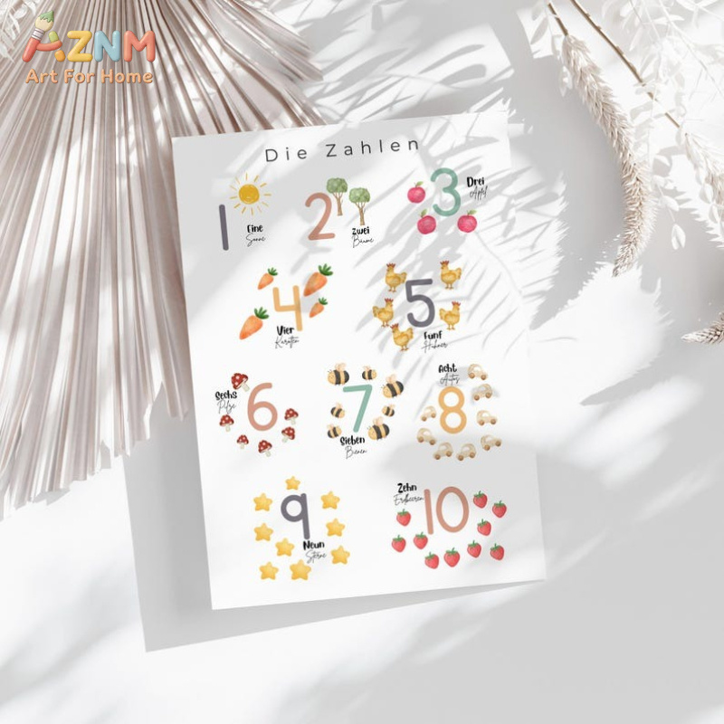AZNM German Alphabet Numbers C - Kids No Education ulasan dan harga