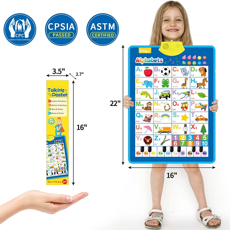 Electronic English Alphabet Wa - Kids Educational Poster ulasan dan harga