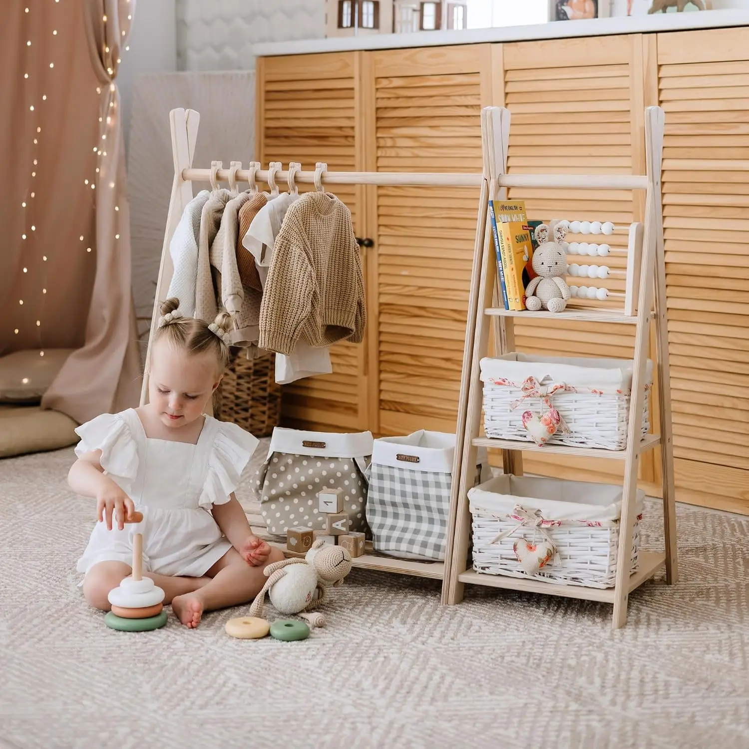 Toy Storage + Montessori Wardr - Montessori Shelf Toy ulasan dan harga