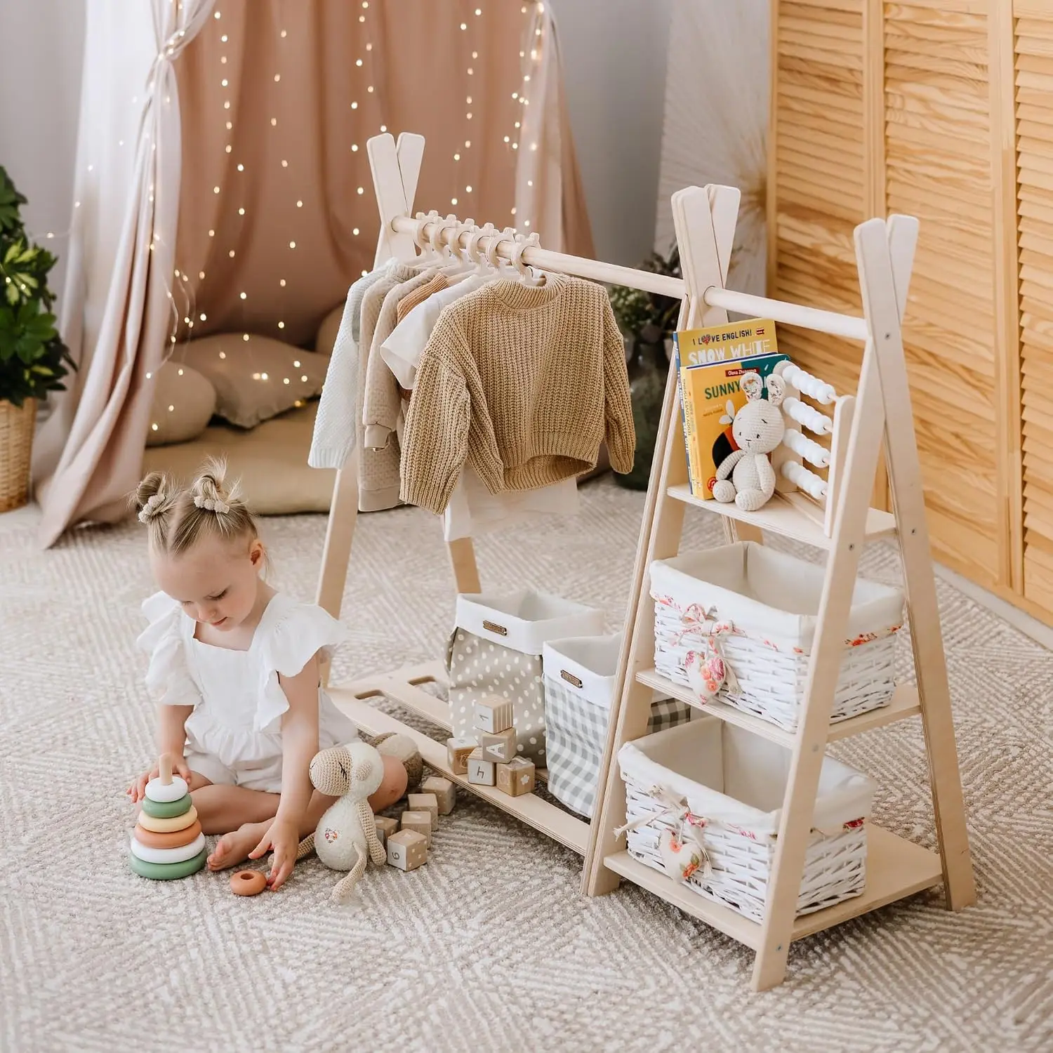 Toy Storage + Montessori Wardr - Montessori Shelf Toy ulasan dan harga