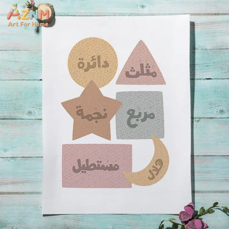Arabic Wall Art English Alphan - Kids Educational Poster ulasan dan harga