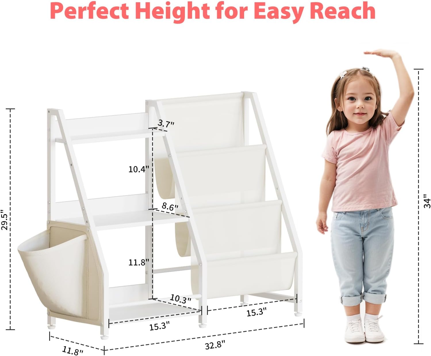 3 Tier Kids Bookshelf and Toy  - Montessori Shelf Toy ulasan dan harga